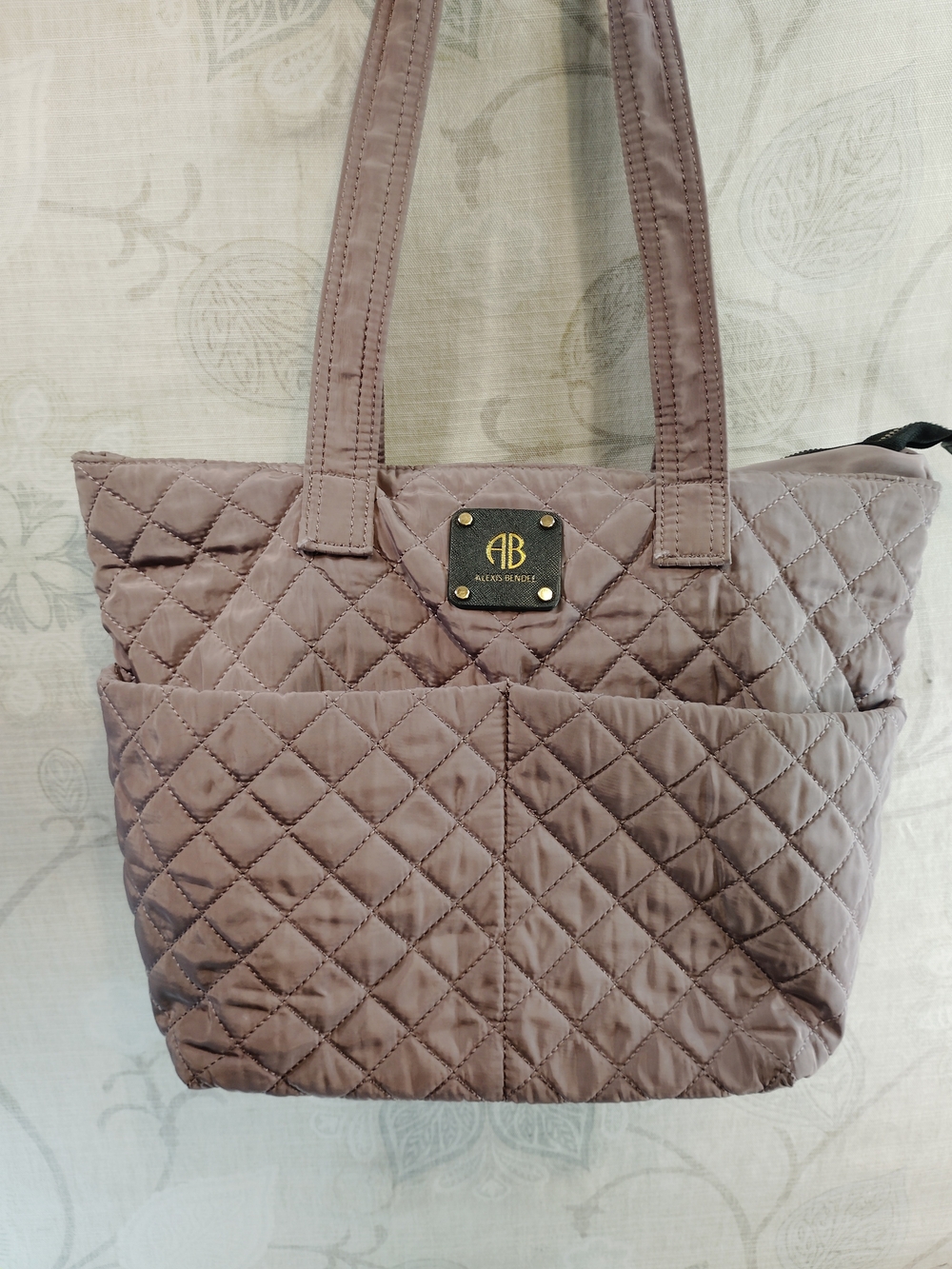Alexis Bendel Quilted Shoulder Tote in Mauve